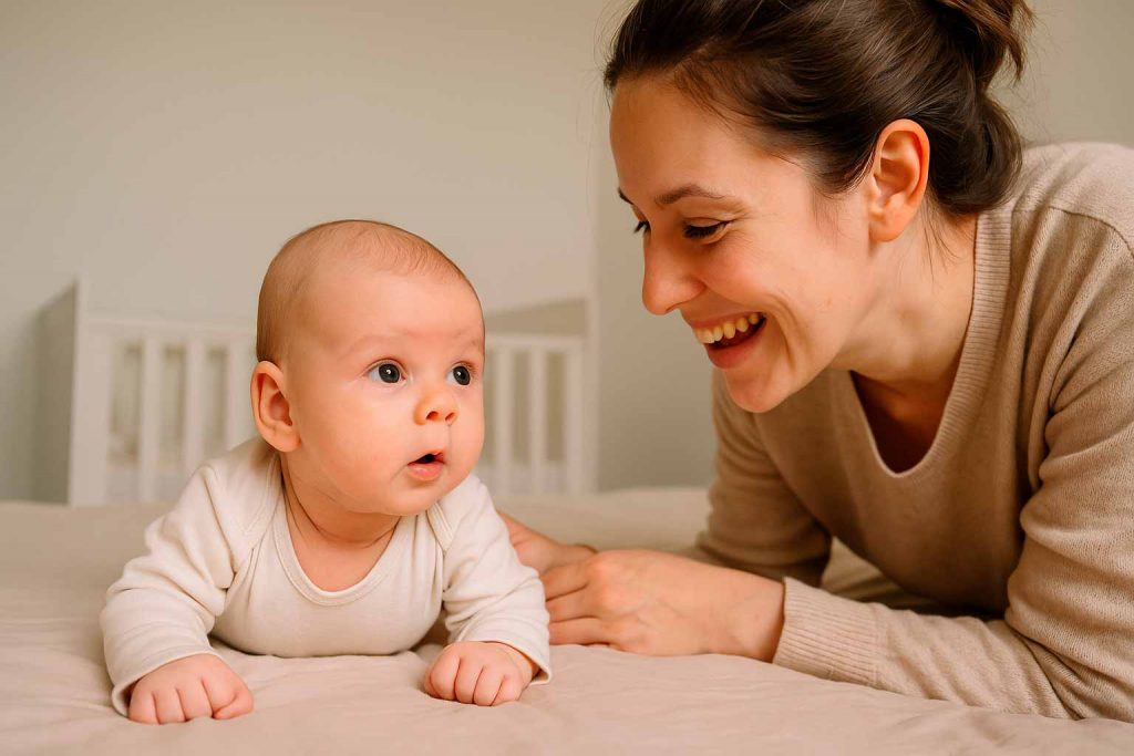 cómo jugar con un bebé de 2 meses